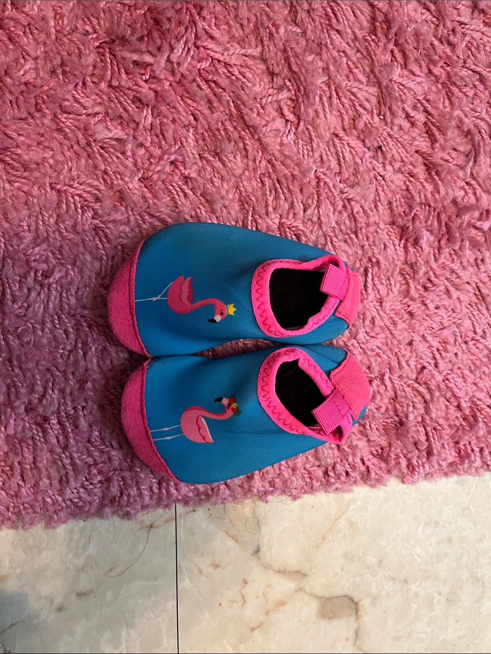 Baby Pink & Blue Flamingo Water Shoes